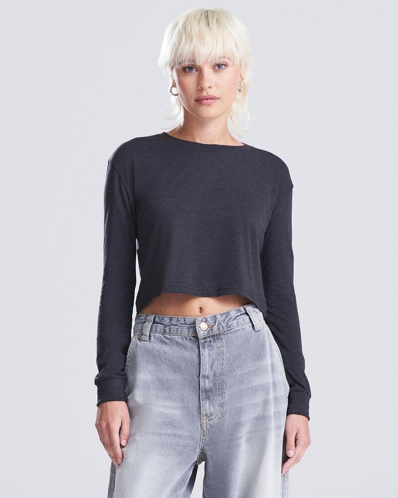 Women's long sleeve cropped T Thumbnail