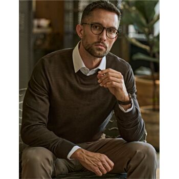 Men's Crew Neck Knitted Sweater Thumbnail