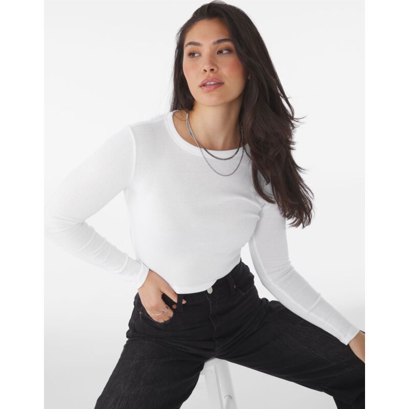Women's Micro Rib Long Sleeve Tee Thumbnail