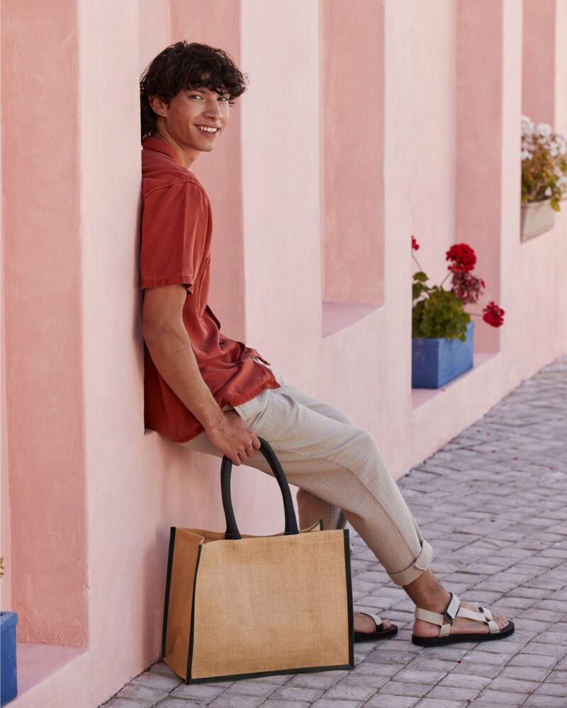 Natural Starched Jute Classic Shopper Thumbnail