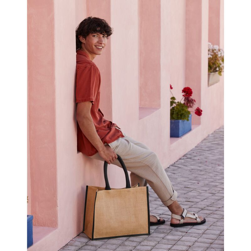 Natural Starched Jute Classic Shopper Thumbnail