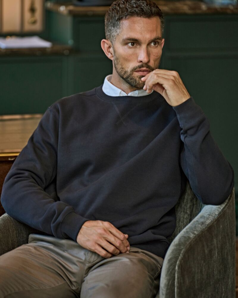 Ribbed Interlock Crewneck Thumbnail