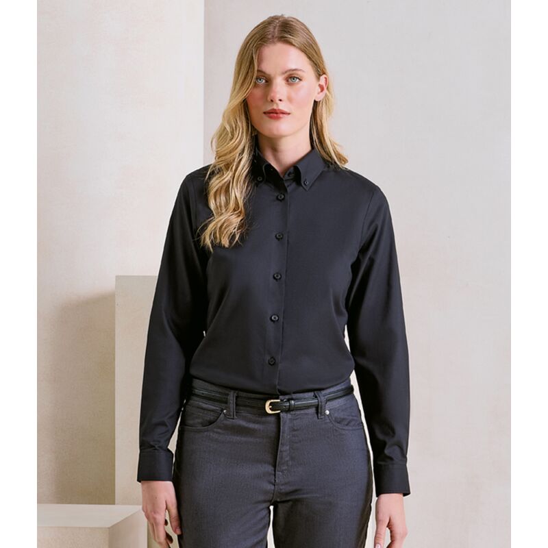 Premier Ladies Supreme Long Sleeve Oxford Shirt Thumbnail