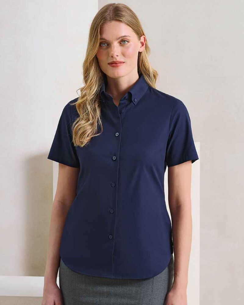 Premier Ladies Supreme Short Sleeve Oxford Shirt Thumbnail