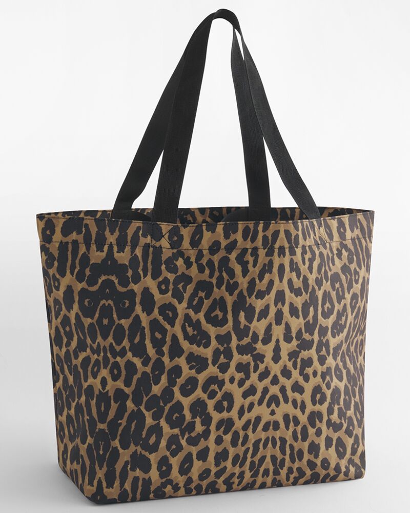 BagBase Leopard Print Carryall Tote Bag Thumbnail