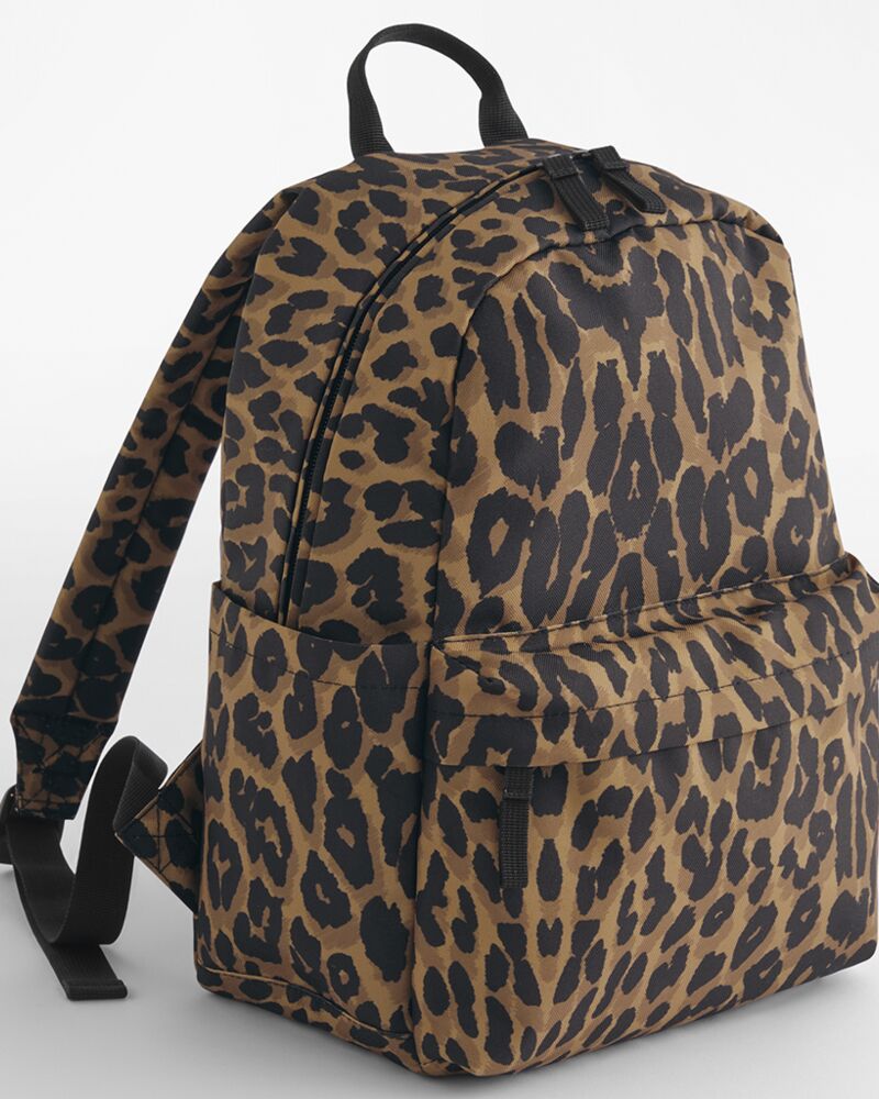 BagBase Leopard Print Mini Backpack Thumbnail