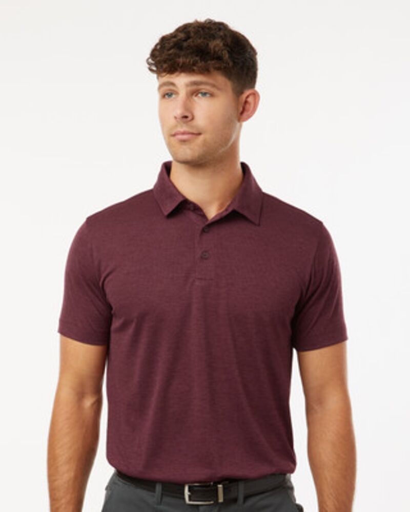 Men's Polyester Heather Melange Polo Thumbnail