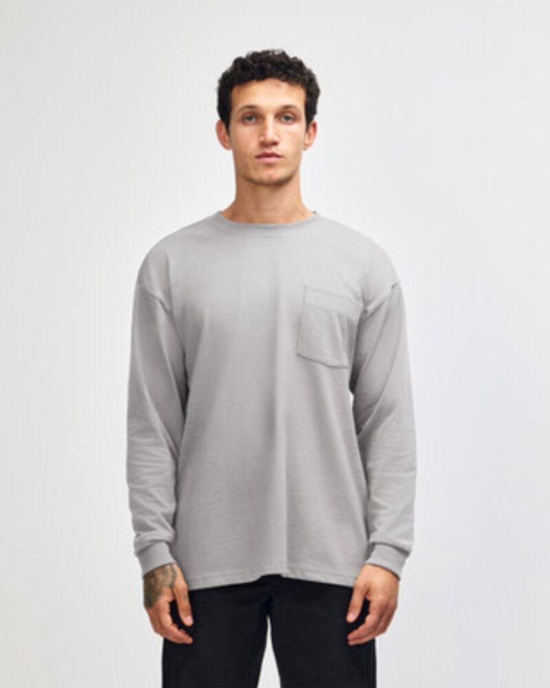 American Apparel Super Heavyweight Unisex Long Sleeve Pocket T-Shirt Thumbnail