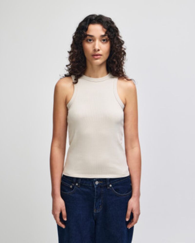 American Apparel Baby Rib Women's Fitted Tank Thumbnail