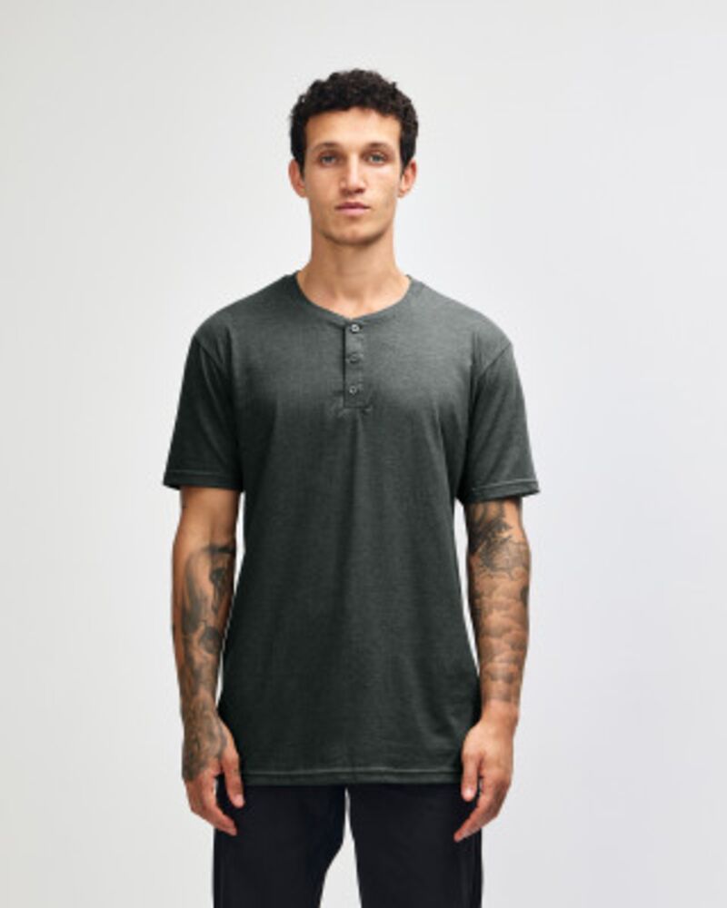American Apparel CVC Unisex Relaxed-Fit Henley T-Shirt Thumbnail