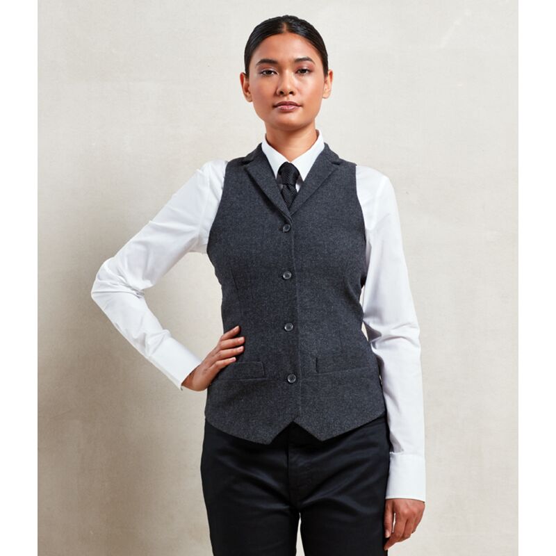 Premier Ladies Herringbone Waistcoat Thumbnail