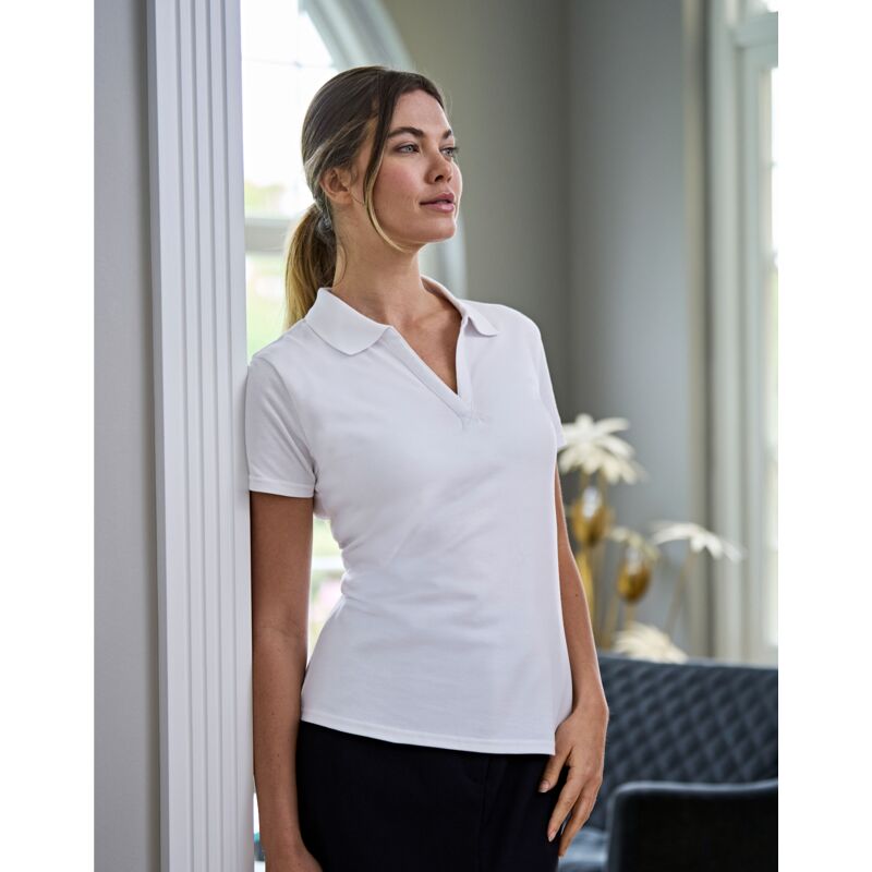 Women's Luxury Stretch V-Neck Polo Thumbnail