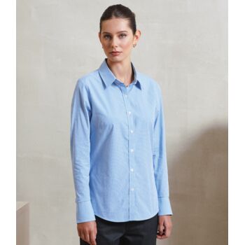 Ladies Gingham Long Sleeve Shirt Thumbnail