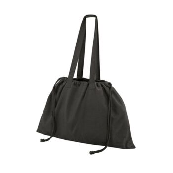Borsa shopper maxi in cotone riciclato con chiusura a coulisse Thumbnail