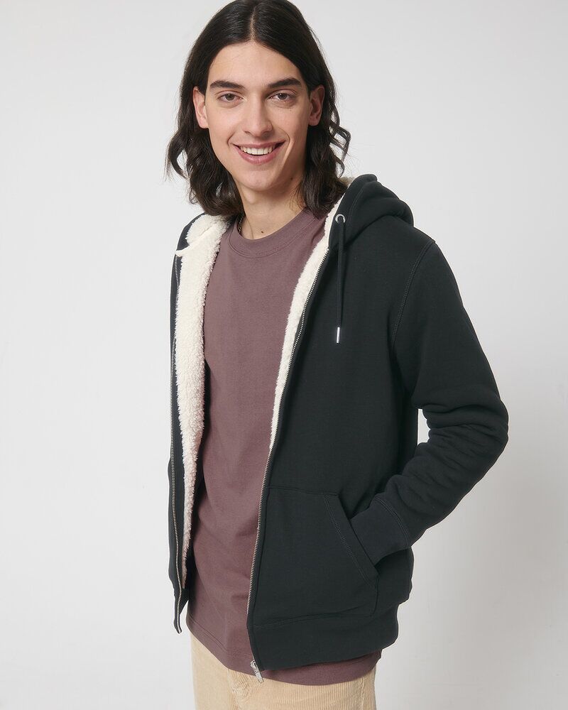 Unisex Hygger sherpa zip-through sweatshirt (STSU956) Thumbnail