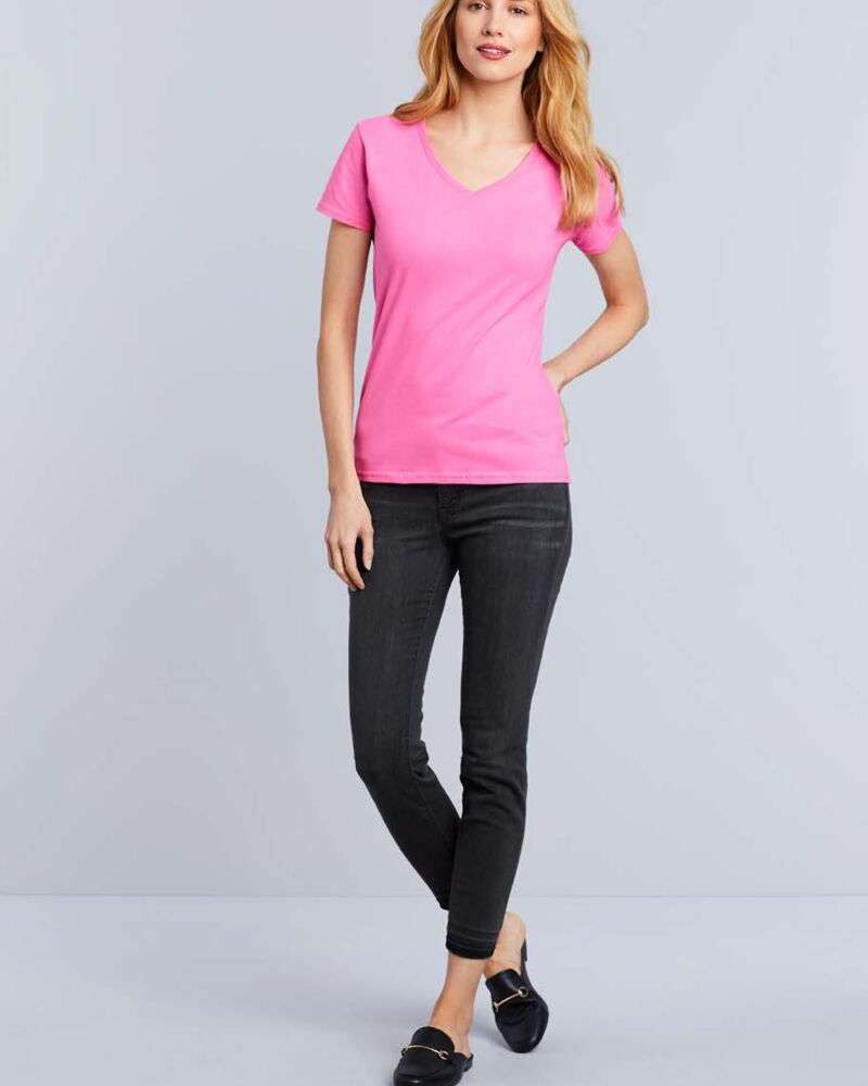 T-shirt donna Cotton Premium con scollo a V Thumbnail