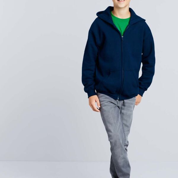 Felpa bambino con cappuccio e cerniera intera Thumbnail
