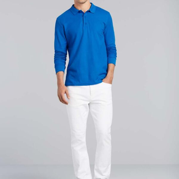 Polo Premium Cotton doppio piquè maniche lunghe Thumbnail