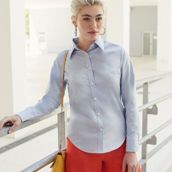 Ladies Oxford Shirt LS Thumbnail