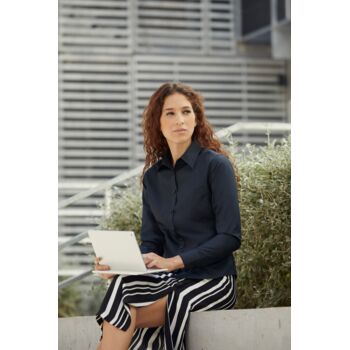 Ladies` Poplin Shirt LS Thumbnail