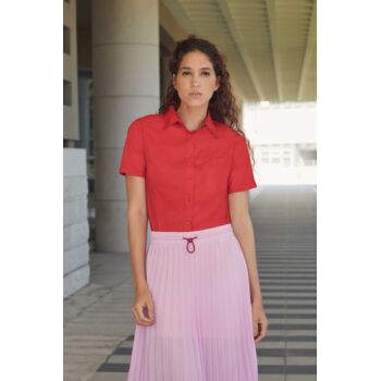 Ladies Poplin Shirt SS Thumbnail