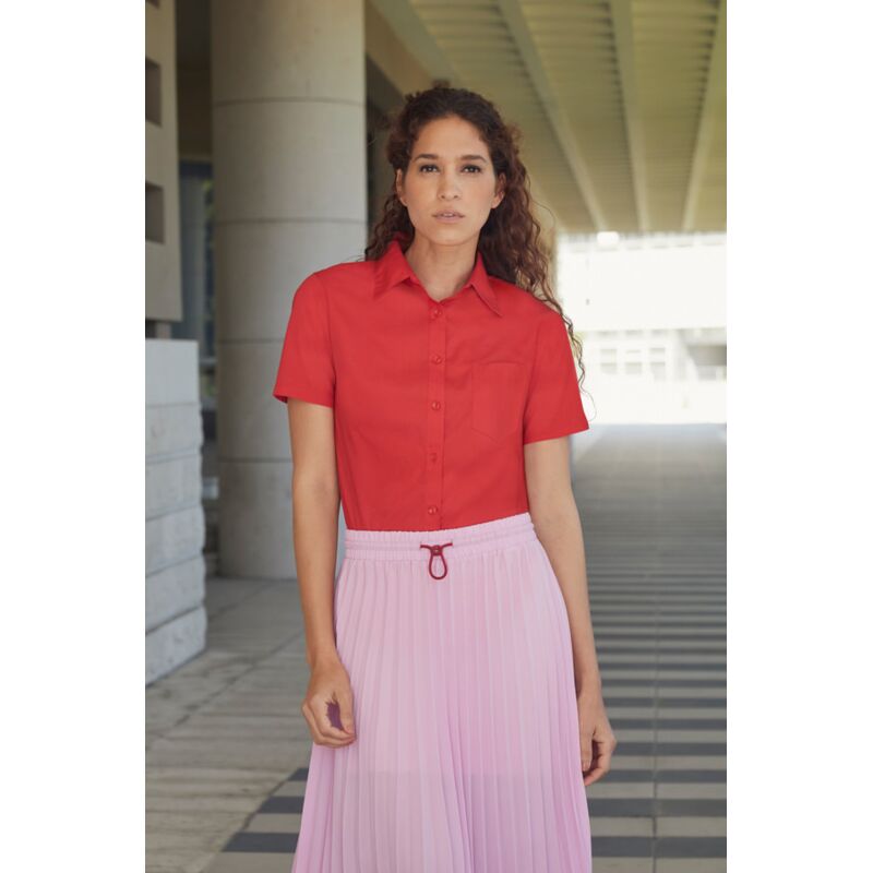 Ladies Poplin Shirt SS Thumbnail