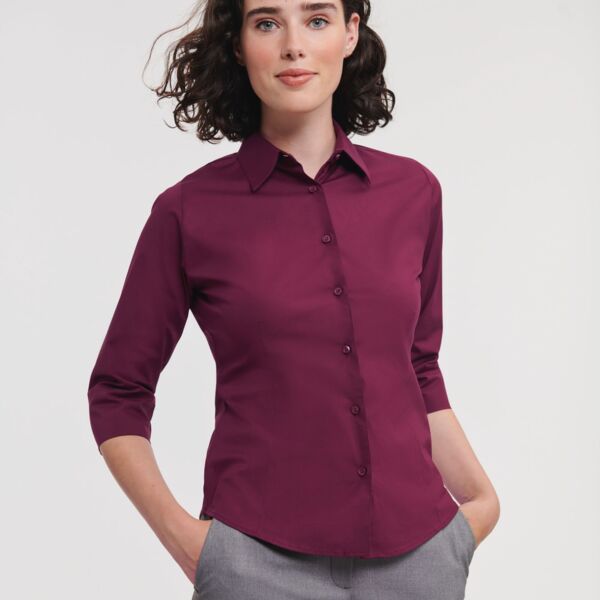 Ladies' 3/4 Sleeve Easy Care Fitted Shirt Thumbnail