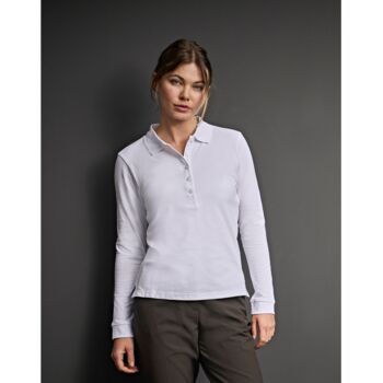 Ladies Luxury Stretch L/S Polo Thumbnail