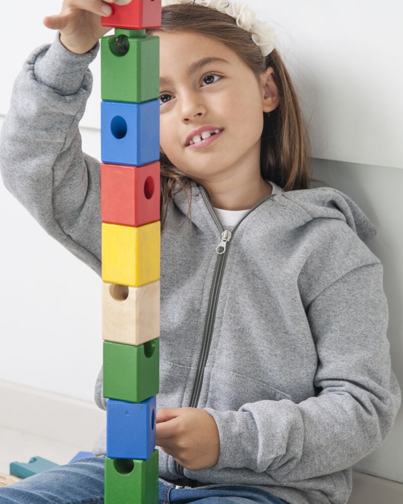 Felpa bambino cappuccio zip lunga french terry Thumbnail