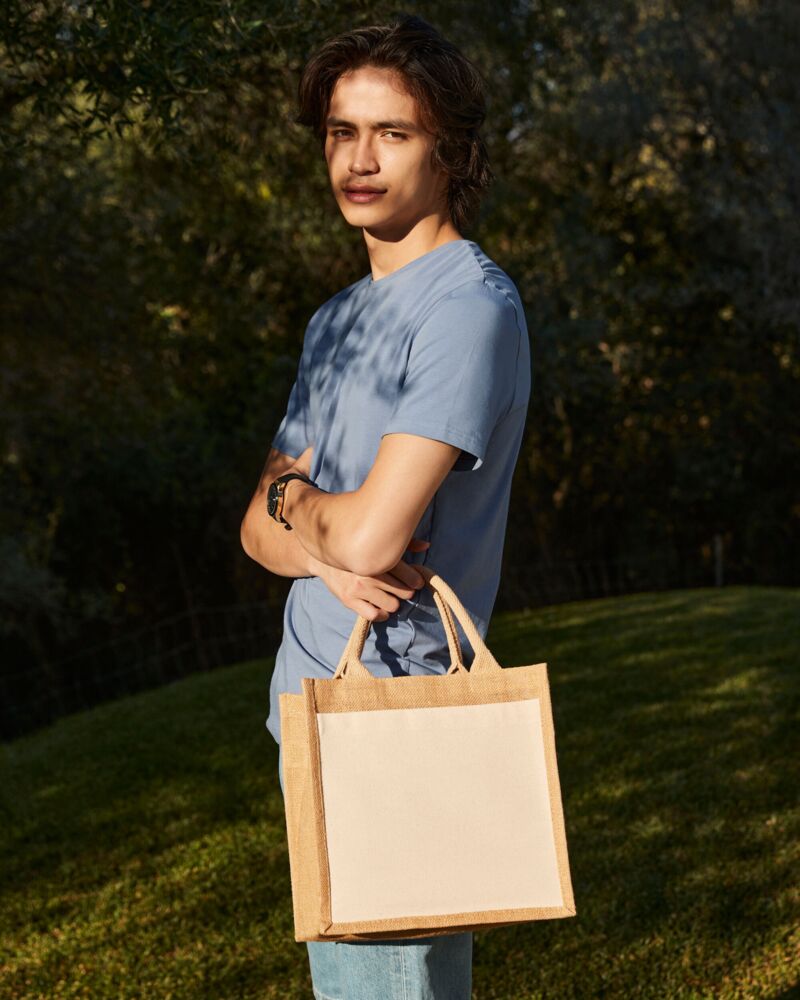 Pocket Jute Midi Tote Thumbnail