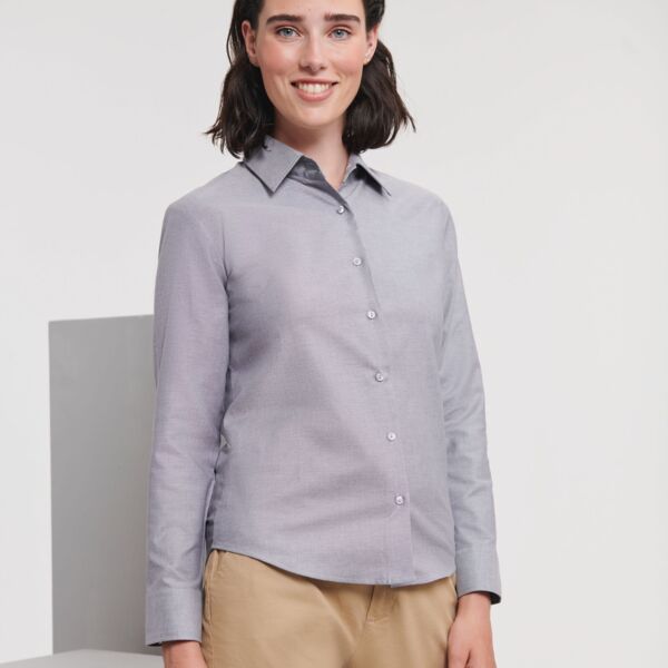 Ladies' Long Sleeve Easy Care Oxford Shirt Thumbnail