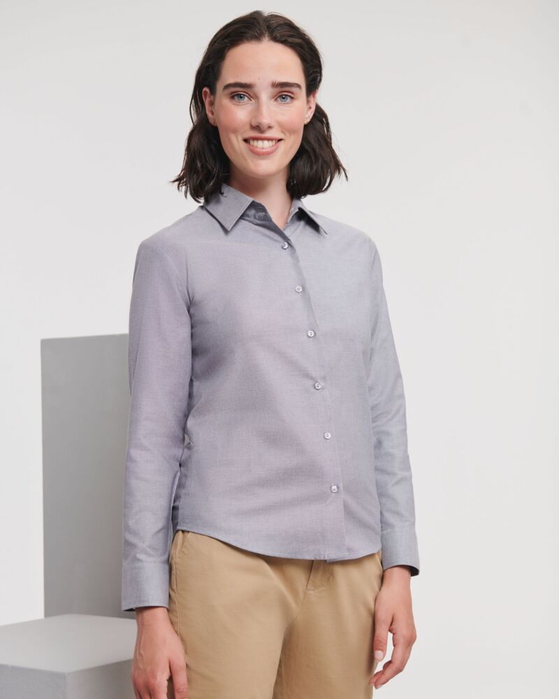 Ladies' Long Sleeve Easy Care Oxford Shirt Thumbnail