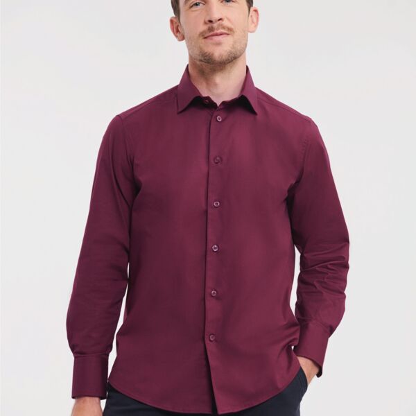 Men's Long Sleeve Easy Care Fitted Shirt Thumbnail