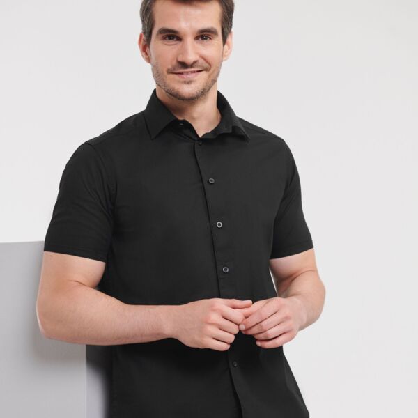 Men's Short Sleeve Easy Care Fitted Shirt Thumbnail