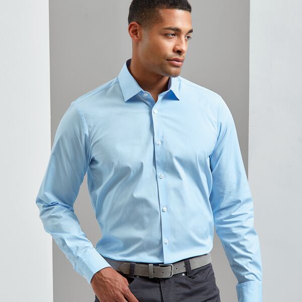 Long Sleeve Stretch Fit Poplin Shirt Thumbnail