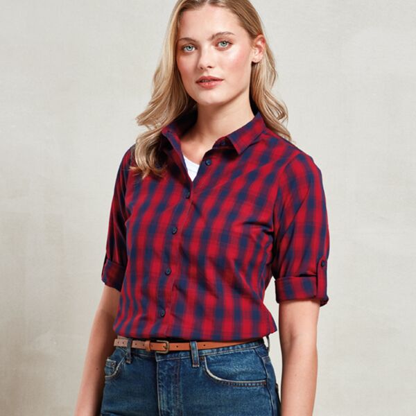 Ladies Mulligan Check Long Sleeve Shirt Thumbnail